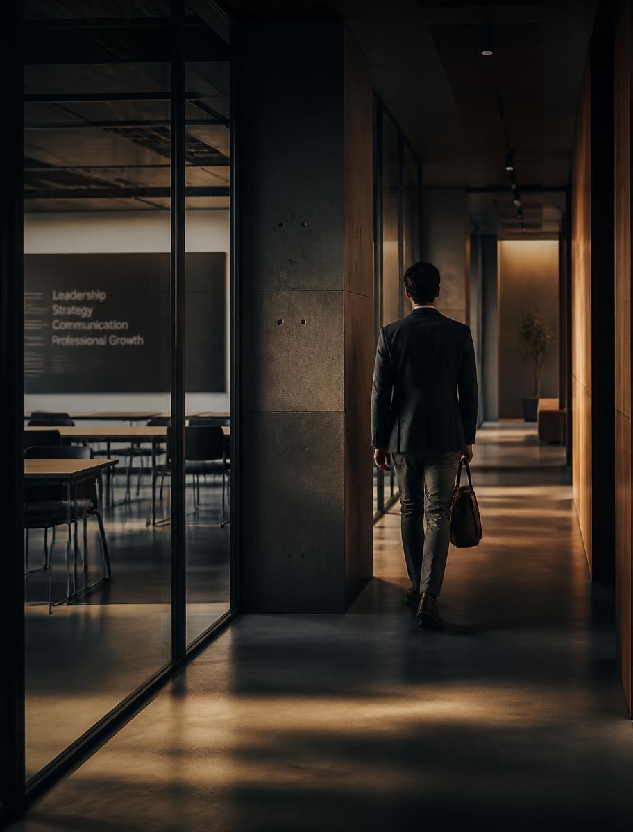 Interior contemporáneo de un instituto de formación